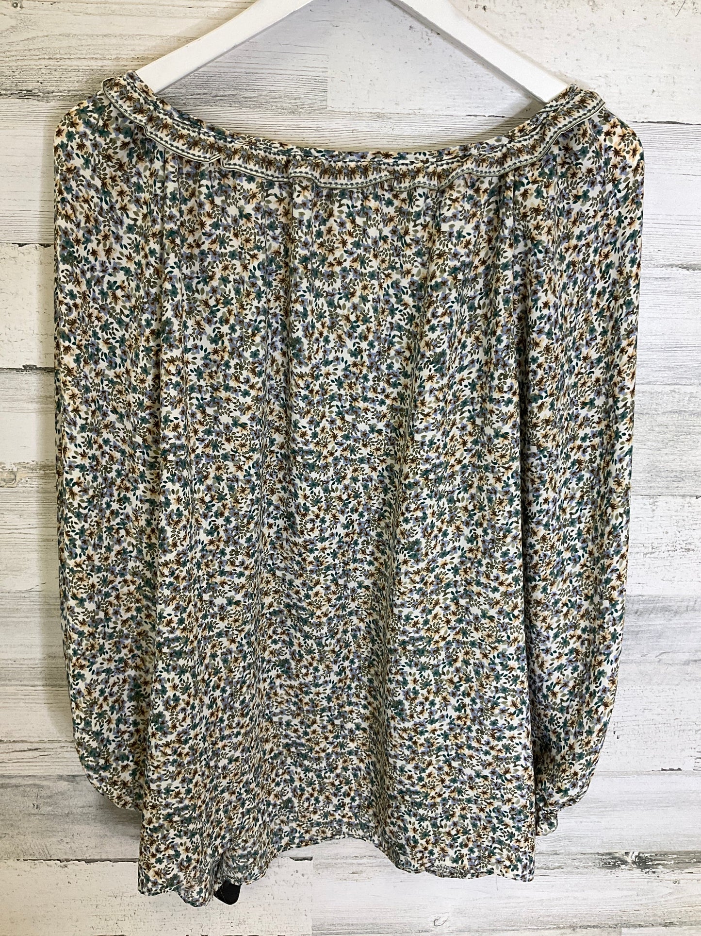 Green Blouse 3/4 Sleeve Max Studio, Size 2x