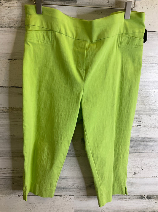 Capris By Alfred Dunner In Green, Size: 14