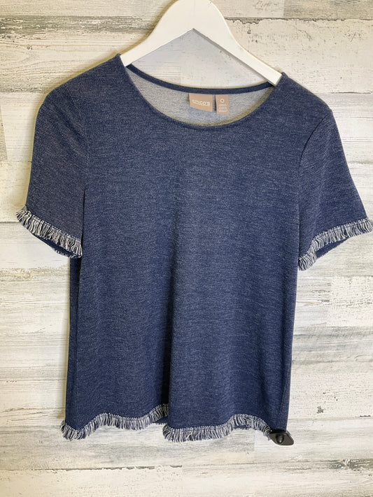 Blue Top Short Sleeve Chicos, Size S