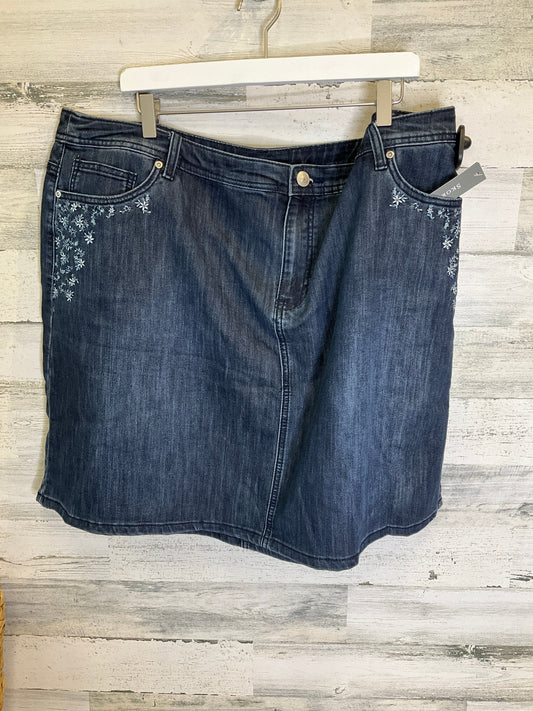 Blue Denim Skort Cj Banks, Size 22