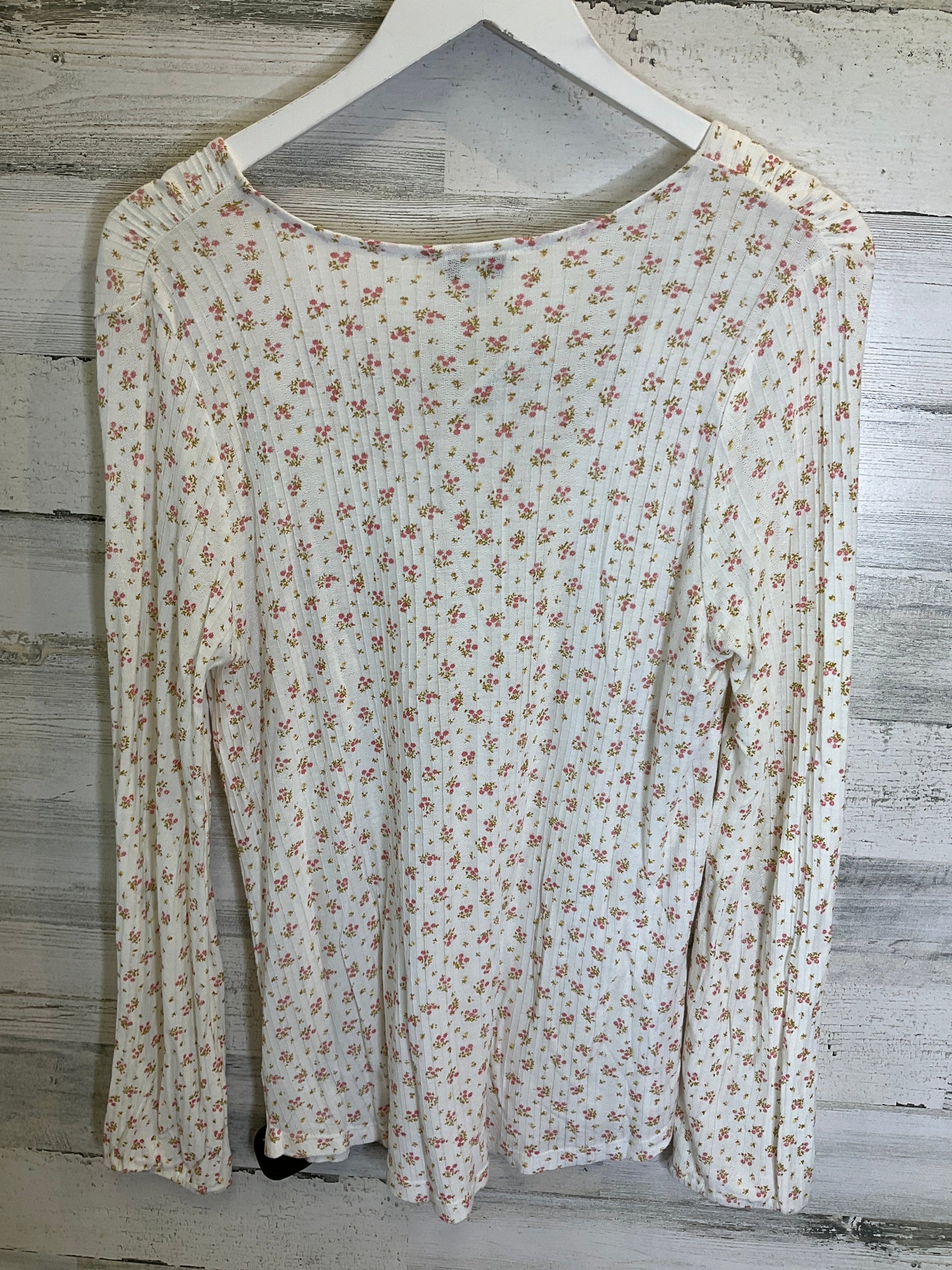 Cream Top Long Sleeve Lucky Brand, Size M