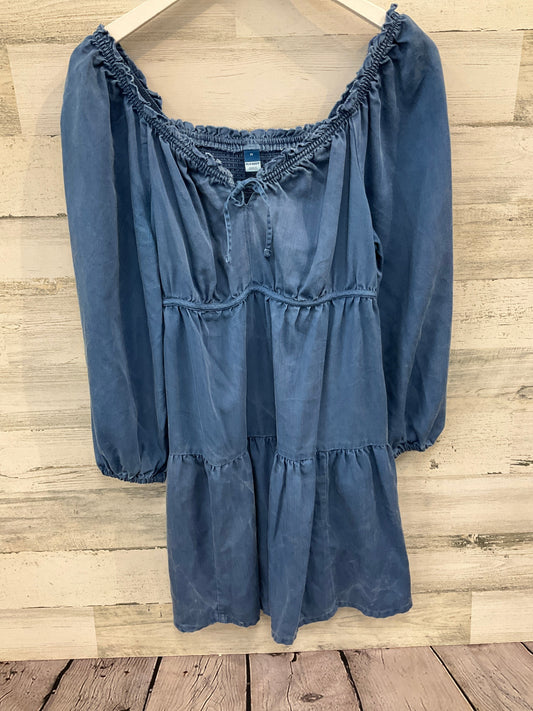 Tunic Long Sleeve By Old Navy In Blue Denim, Size: M