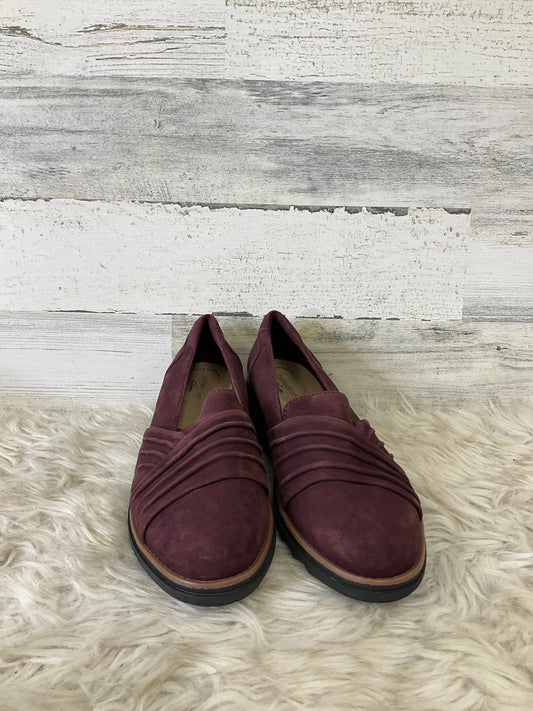 Shoes Heels Platform By Clarks In Maroon, Size: 8