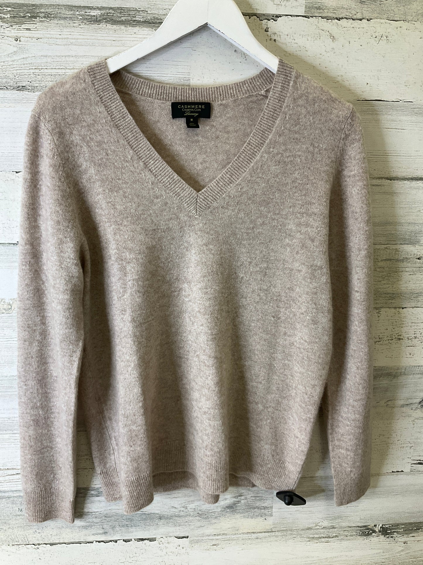 Sweater Cashmere By Charter Club In Beige, Size: M