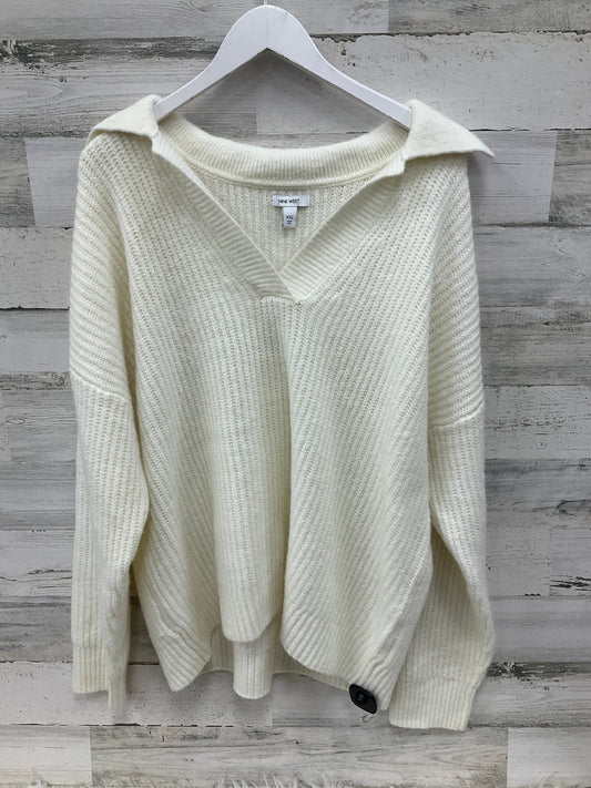 Sweater By Nine West Apparel In Cream, Size: Xxl