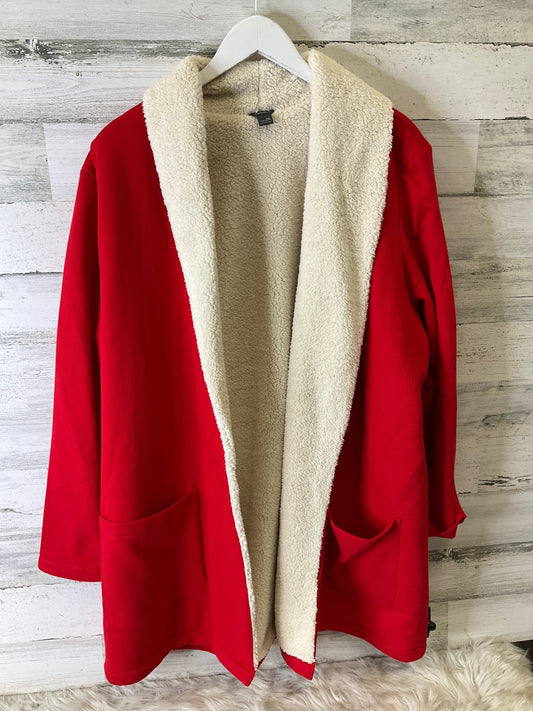 Cardigan By Eddie Bauer In Red, Size: Xxl