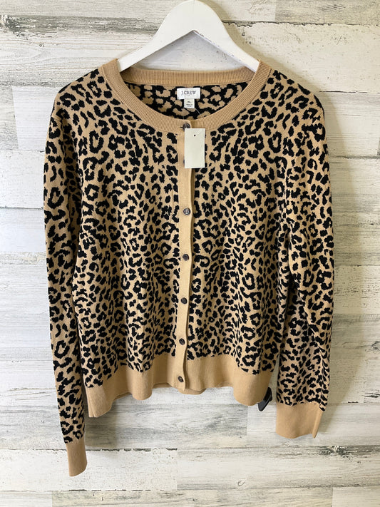 Sweater Cardigan By J. Crew In Animal Print, Size: Xl