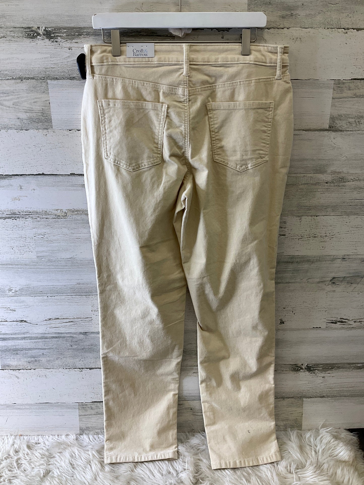 Pants Corduroy By Croft And Barrow In Cream, Size: 12