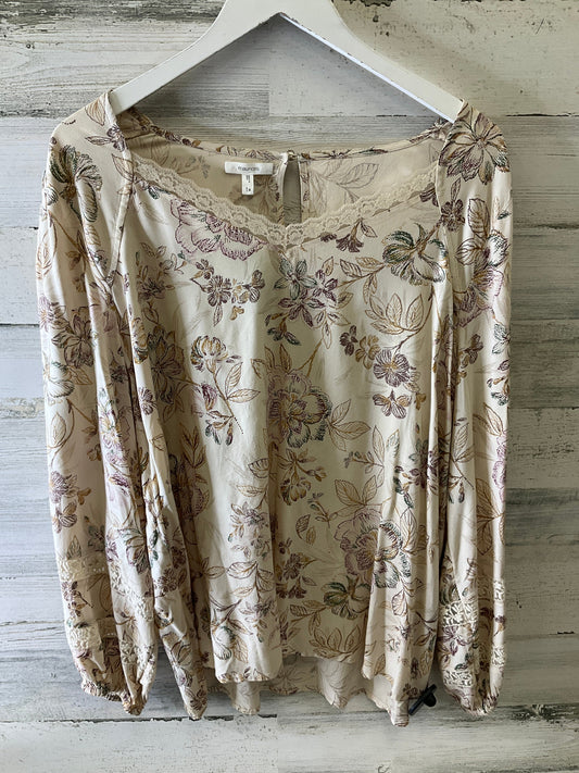 Top Long Sleeve By Maurices In Cream, Size: 1x