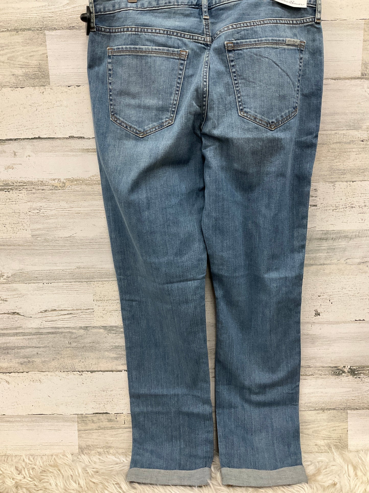 Jeans Straight By Eddie Bauer In Blue Denim, Size: 10