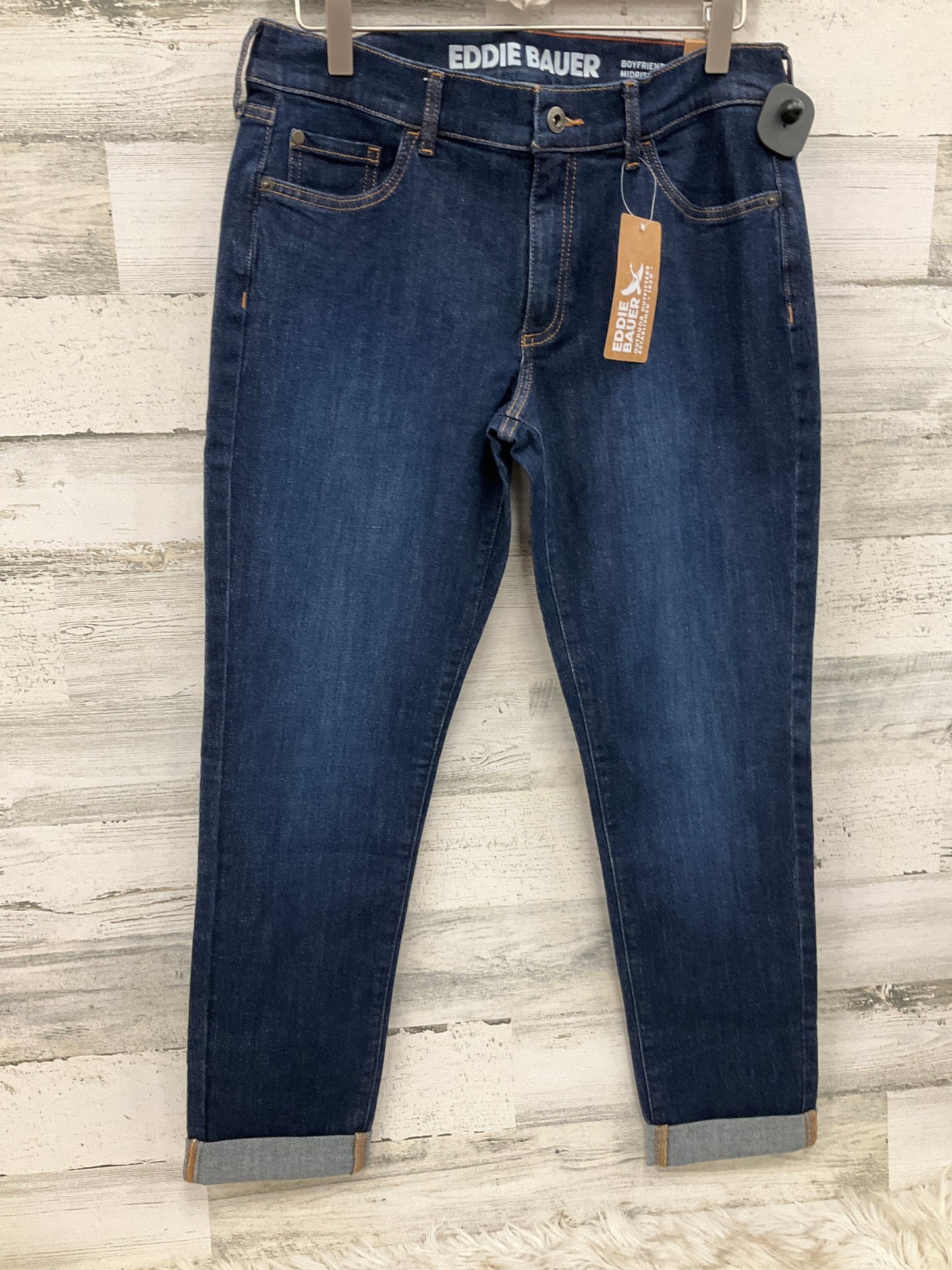 Jeans Straight By Eddie Bauer In Blue Denim, Size: 4