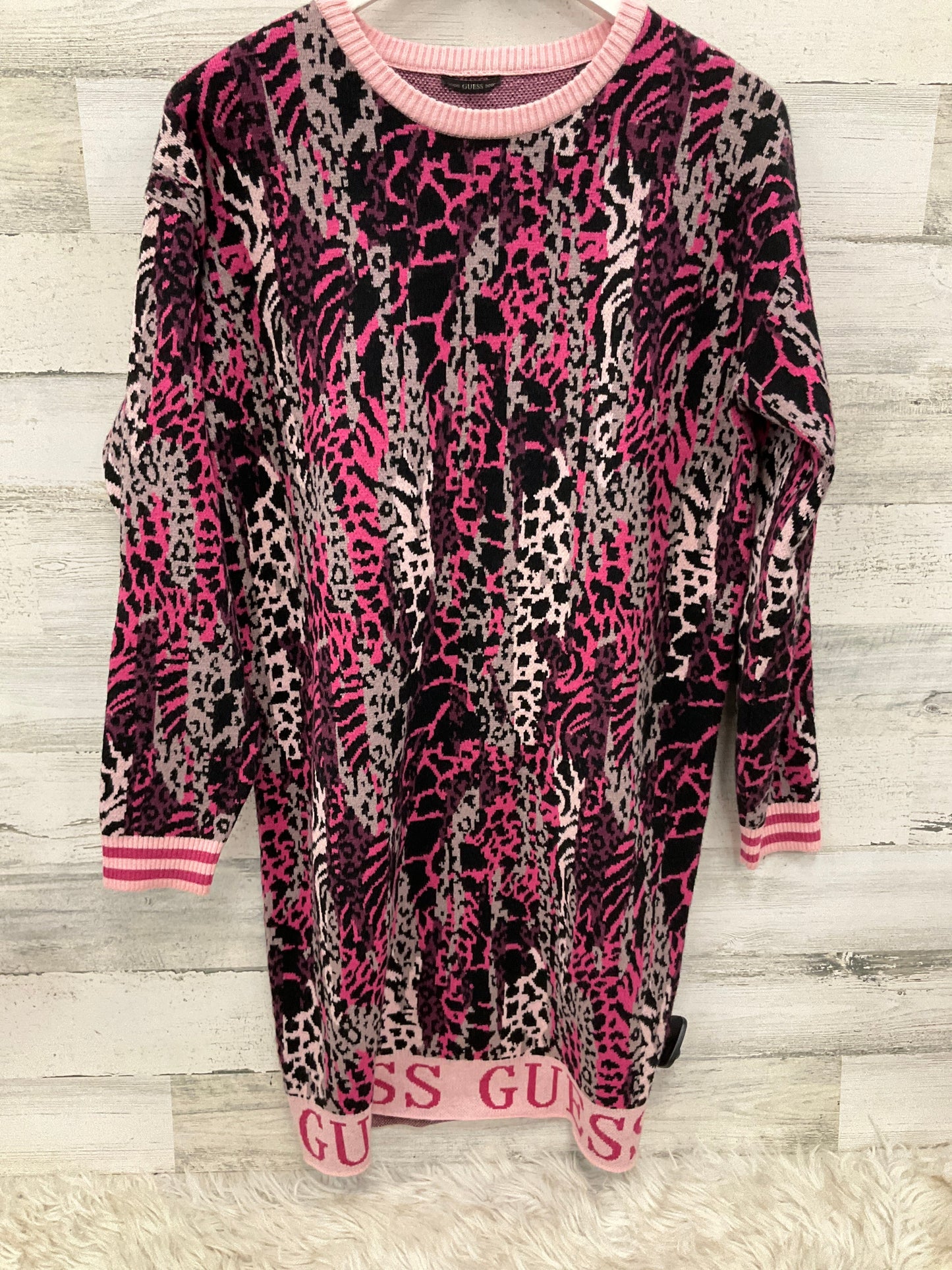 Dress Sweater By Guess In Pink & Purple, Size: Xl