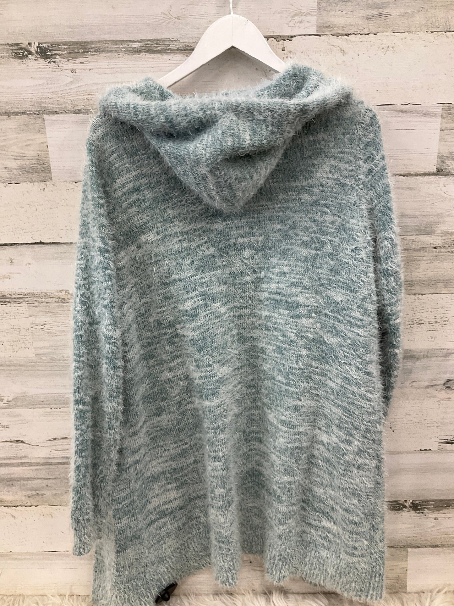 Sweater Cardigan By Fortune & Ivy In Aqua, Size: Xxl