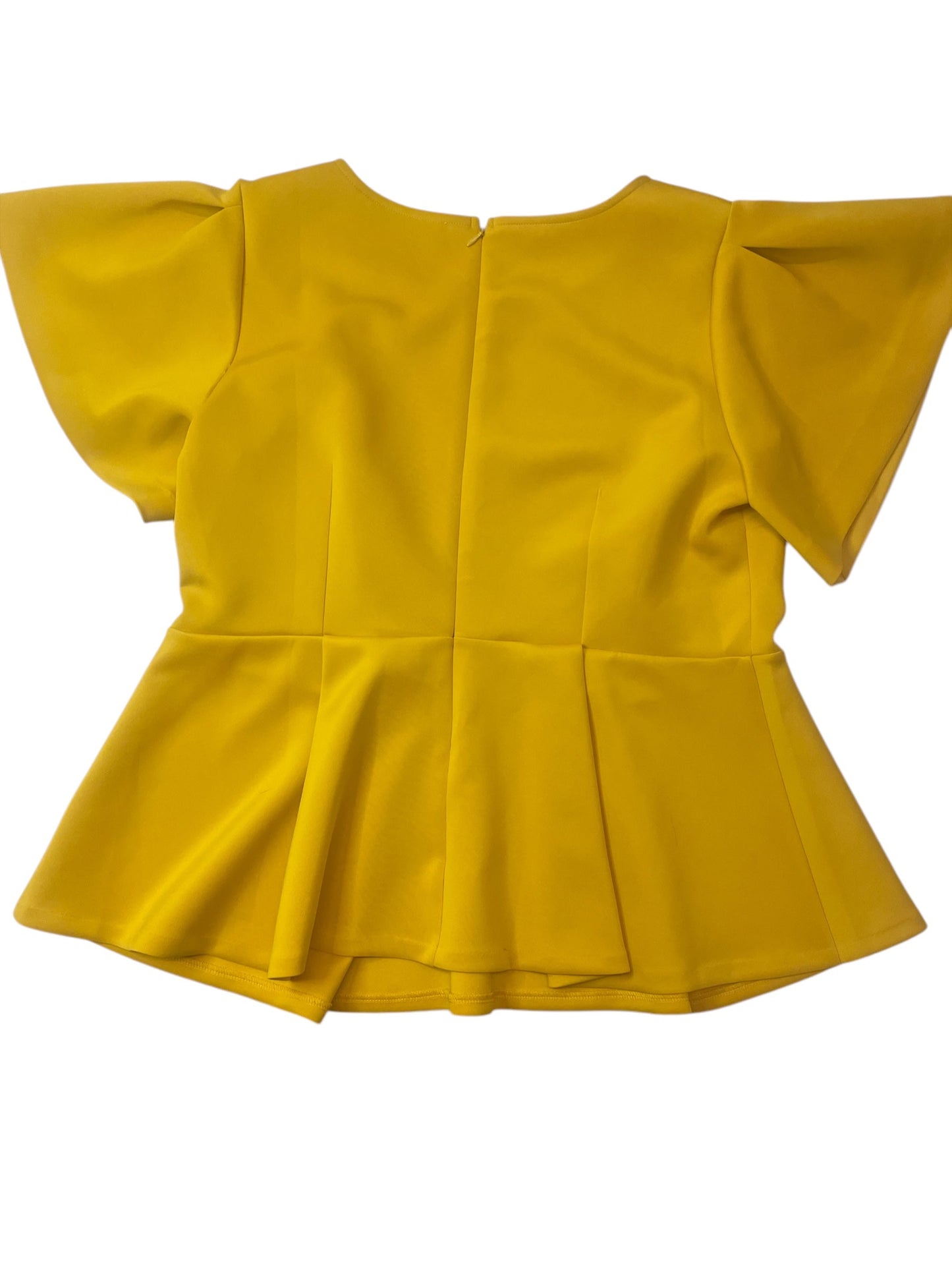 Top Short Sleeve Basic By Eloquii In Yellow, Size: 18