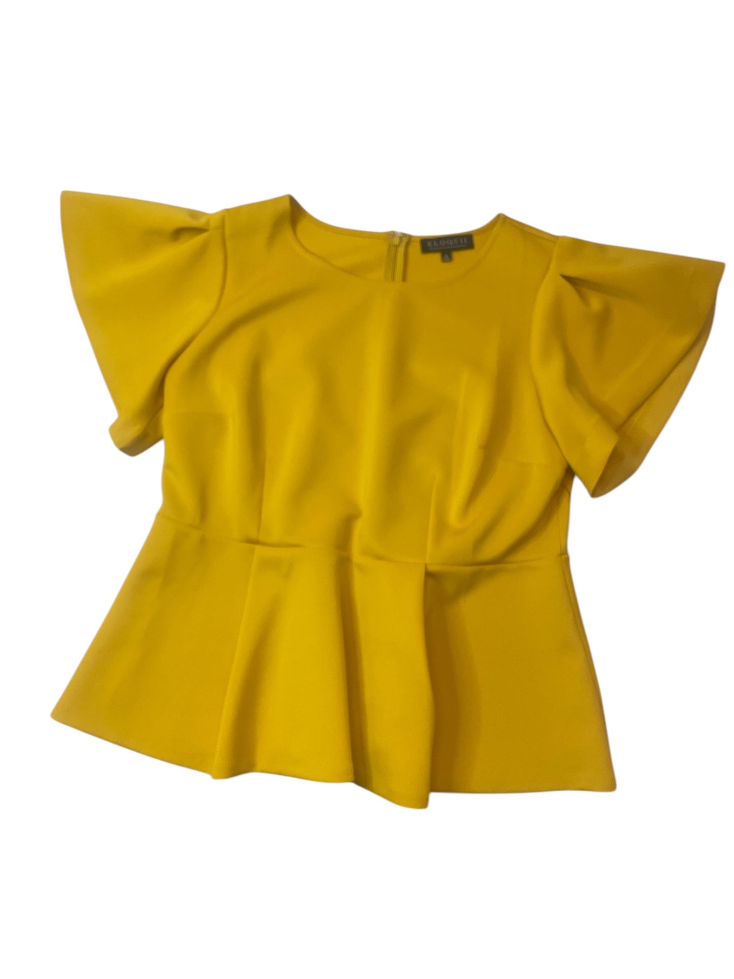 Top Short Sleeve Basic By Eloquii In Yellow, Size: 18