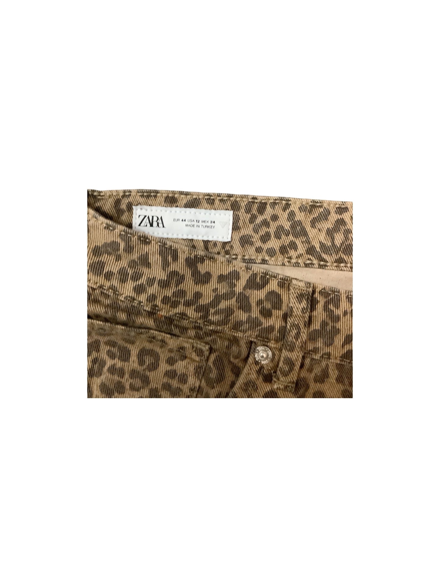 Jeans Wide Leg By Zara In Animal Print, Size: 12