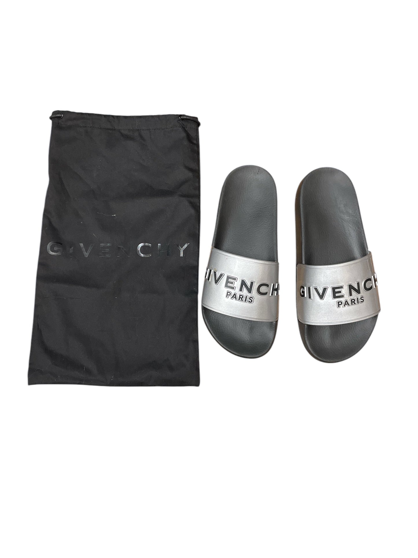 Sandals Luxury Designer By Givenchy In Silver