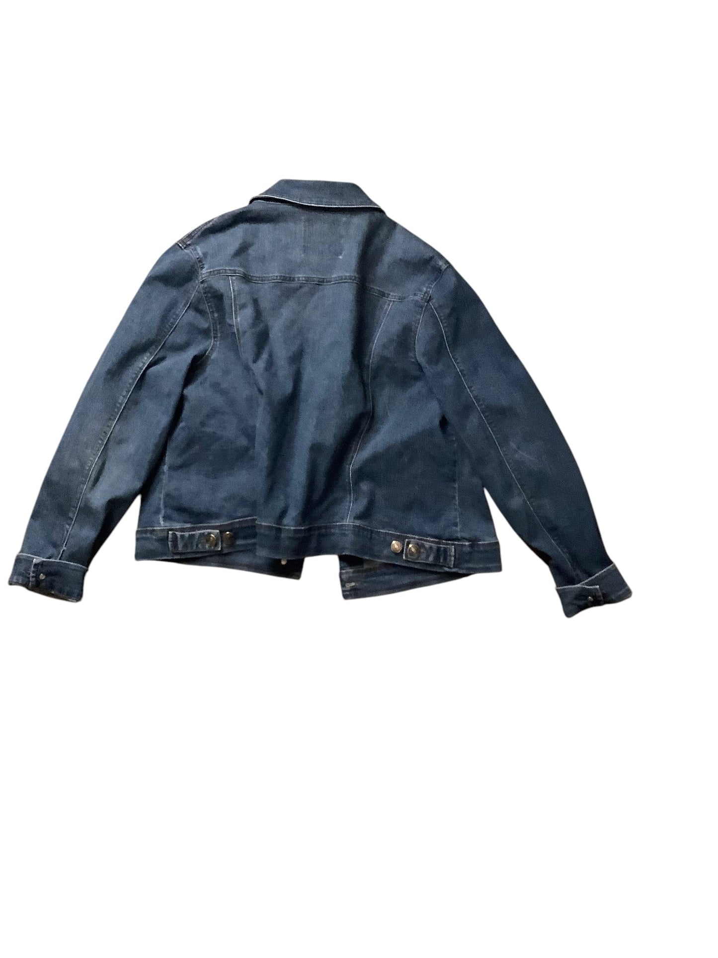 Jacket Denim By Nine West In Blue, Size: Xxl