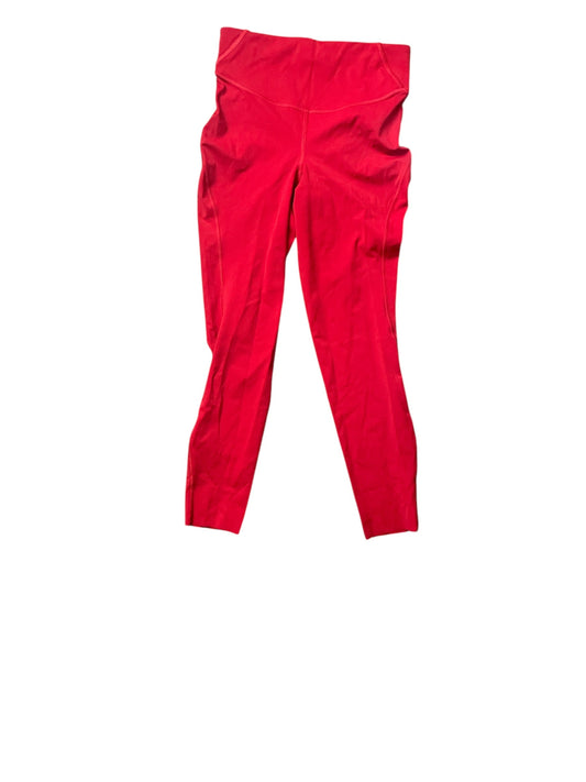 Athletic Leggings Capris By Lululemon In Red, Size: 6