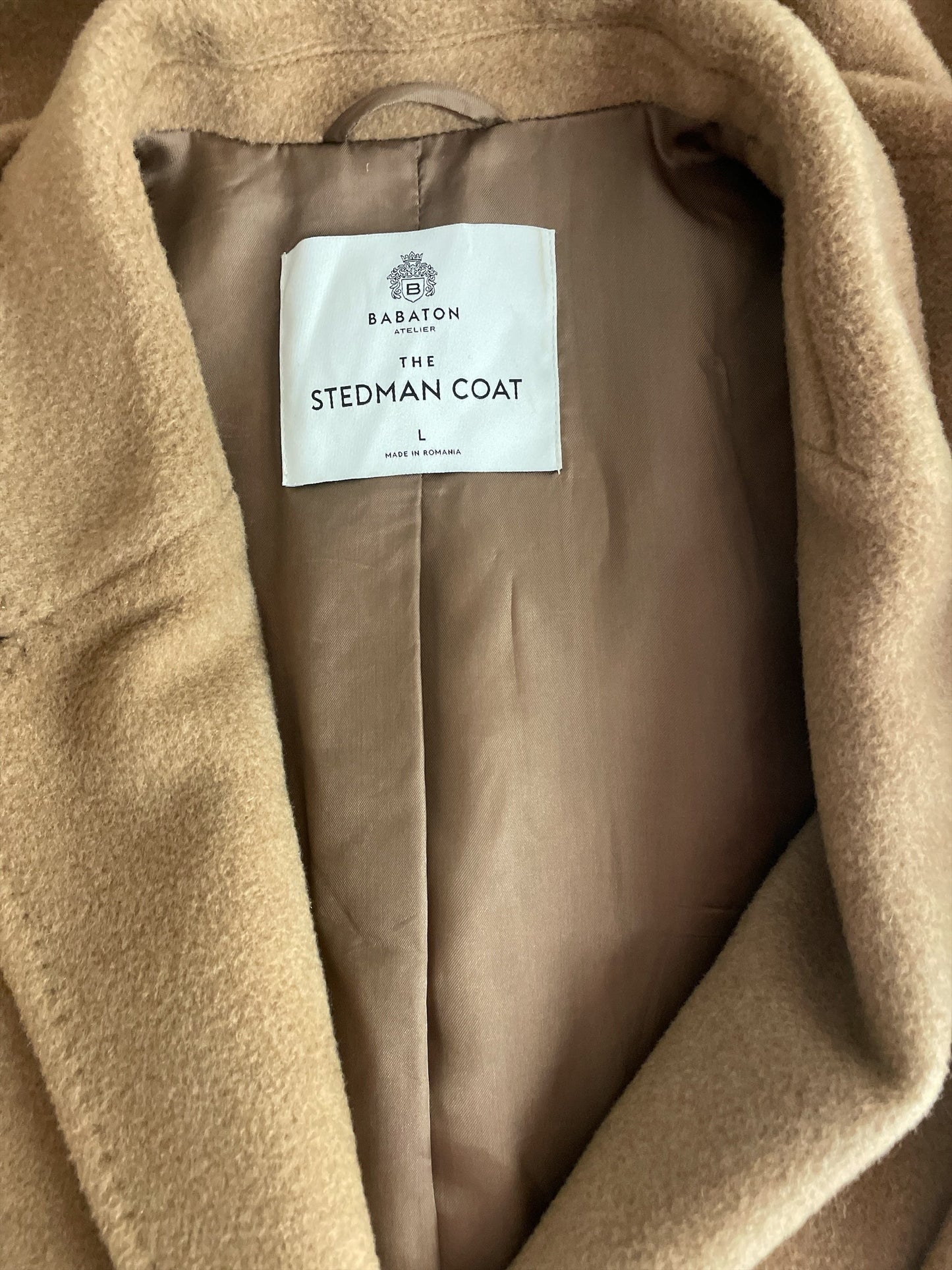 Coat Wool By Babaton In Tan, Size: L