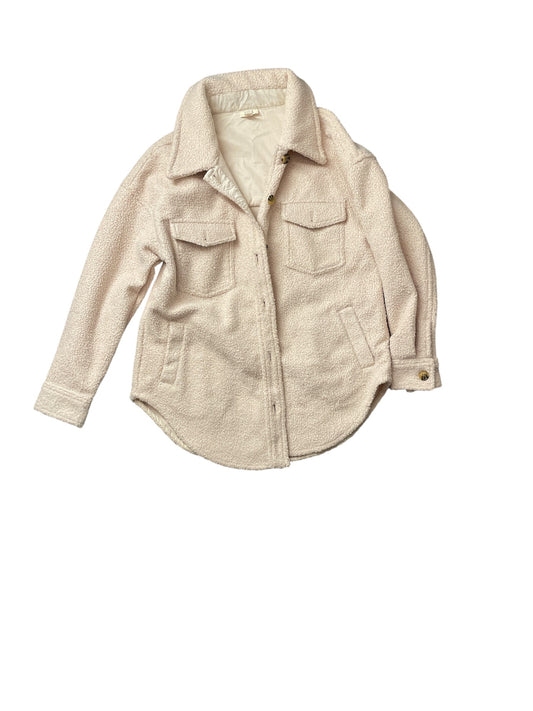 Jacket Shirt By Ana In Cream, Size: M