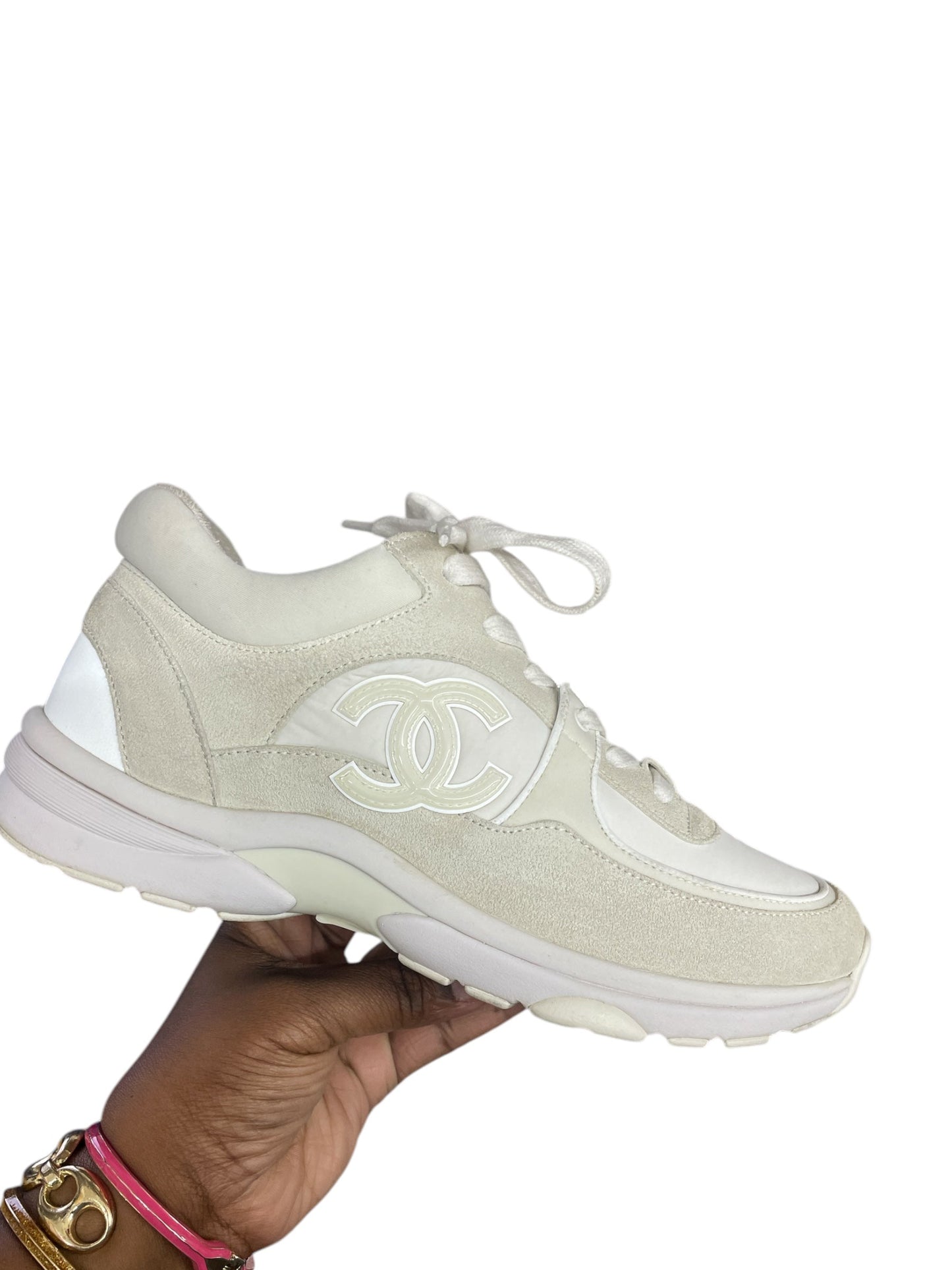 Shoes Luxury Designer By Chanel In White