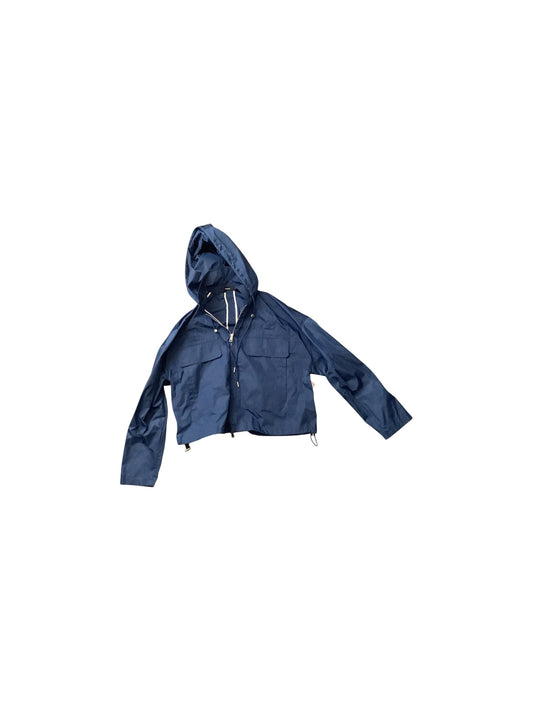 Jacket Windbreaker By Theory In Blue, Size: S