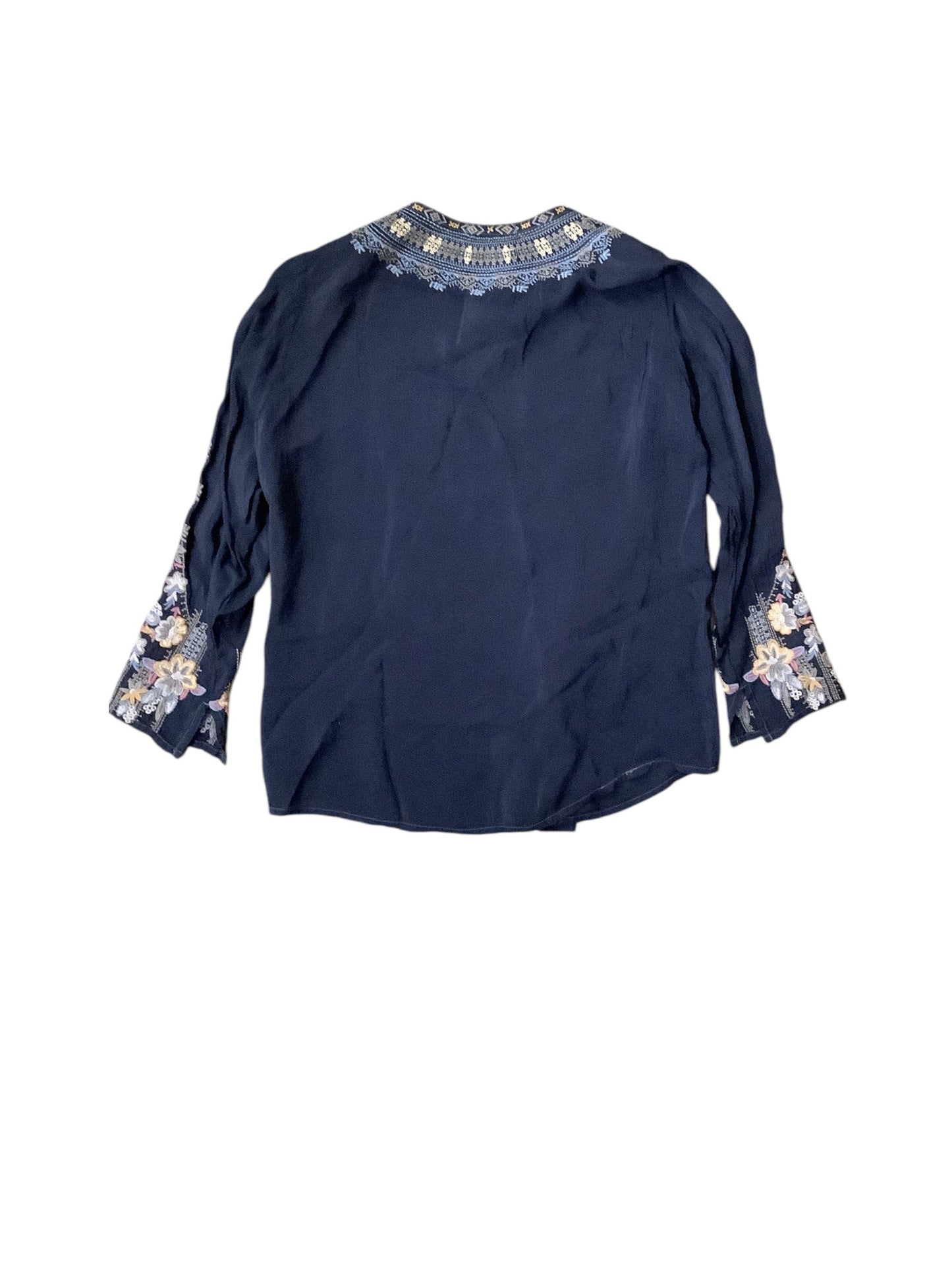 Top Long Sleeve By Johnny Was In Blue, Size: S