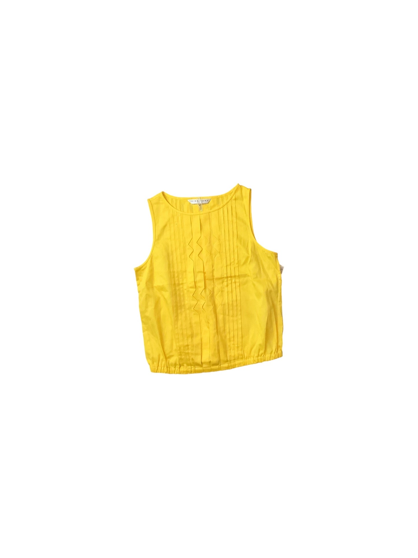 Top Sleeveless Designer By Trina Turk In Yellow, Size: Xs