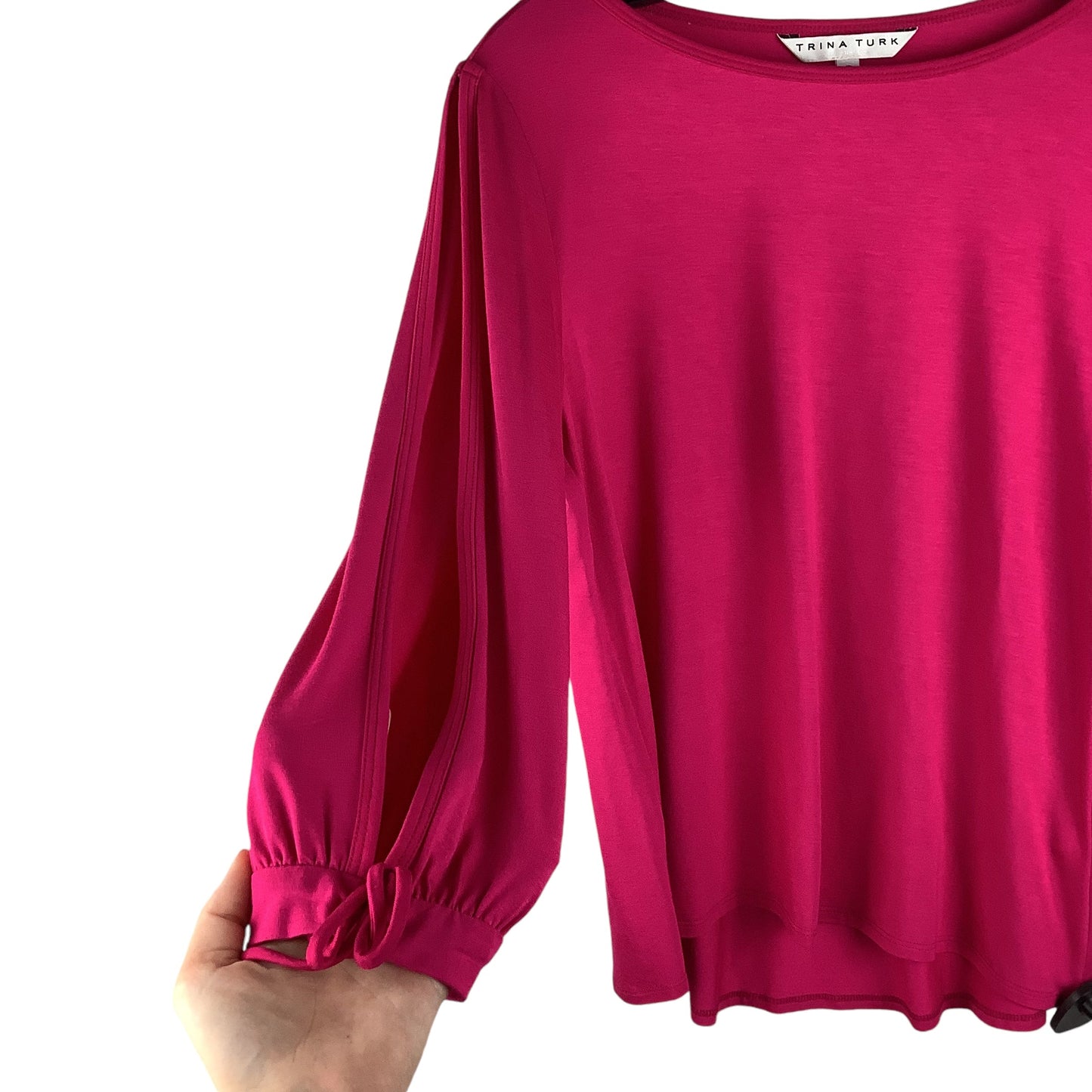 Top Long Sleeve Designer By Trina Turk In Pink, Size: S