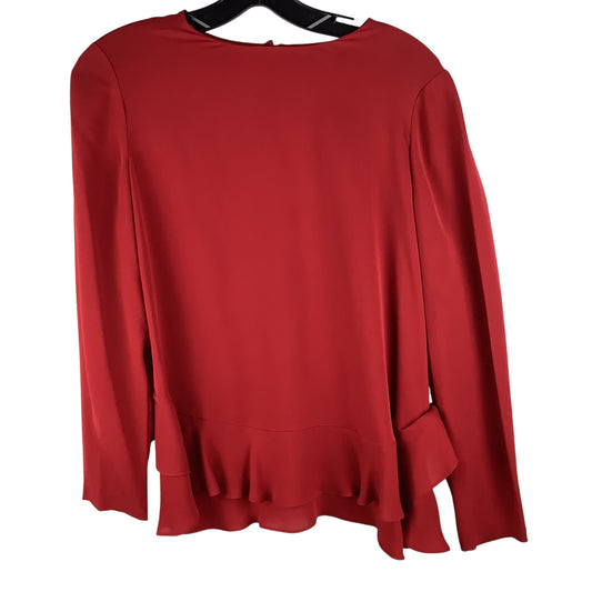 Top Long Sleeve Designer By Diane Von Furstenberg In Red, Size: 2