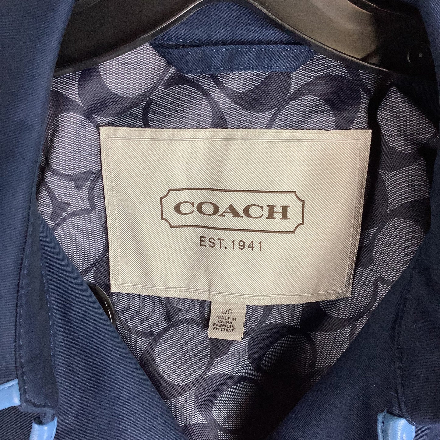 Coat Designer By Coach In Navy, Size: L