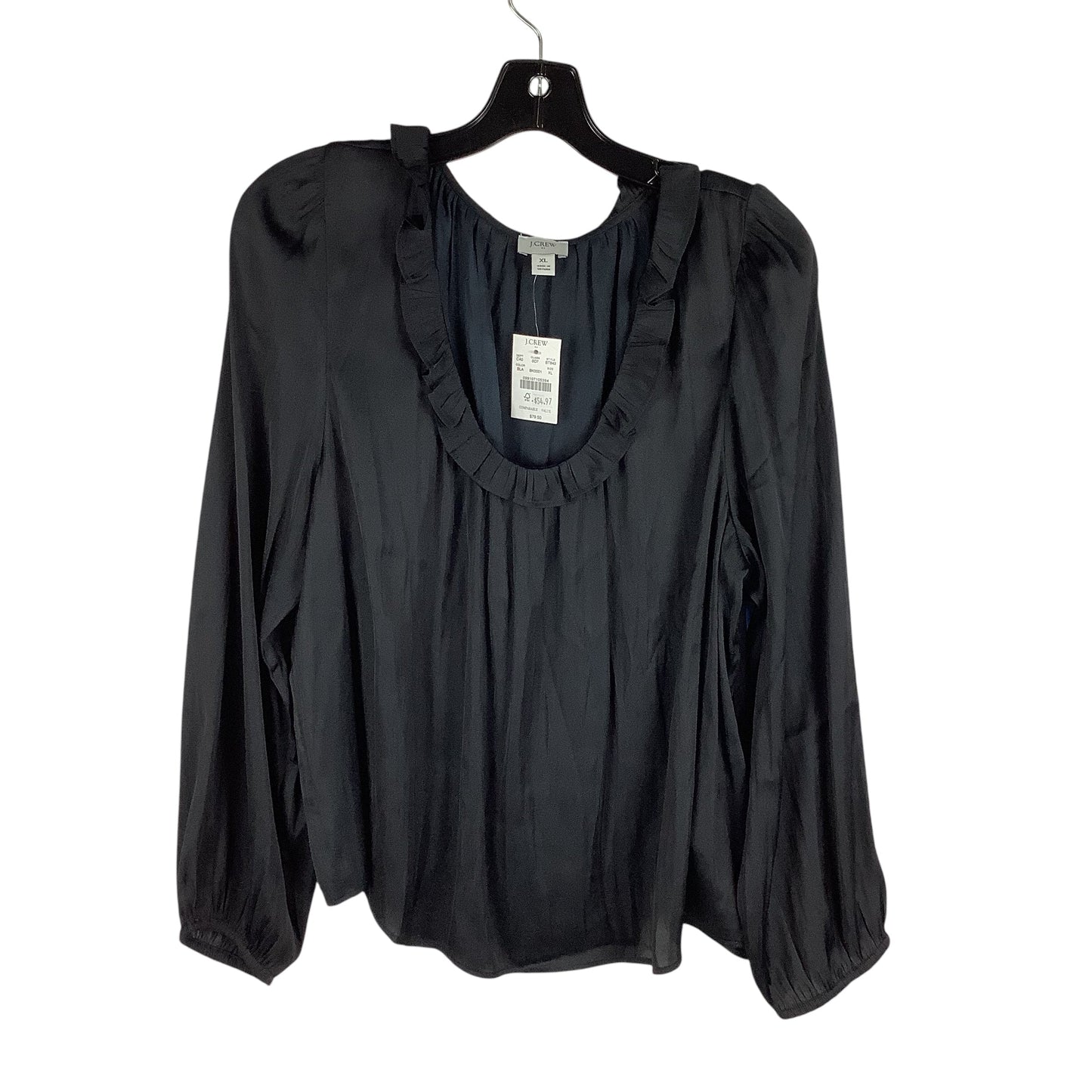 Top Long Sleeve By J. Crew In Black, Size: Xl