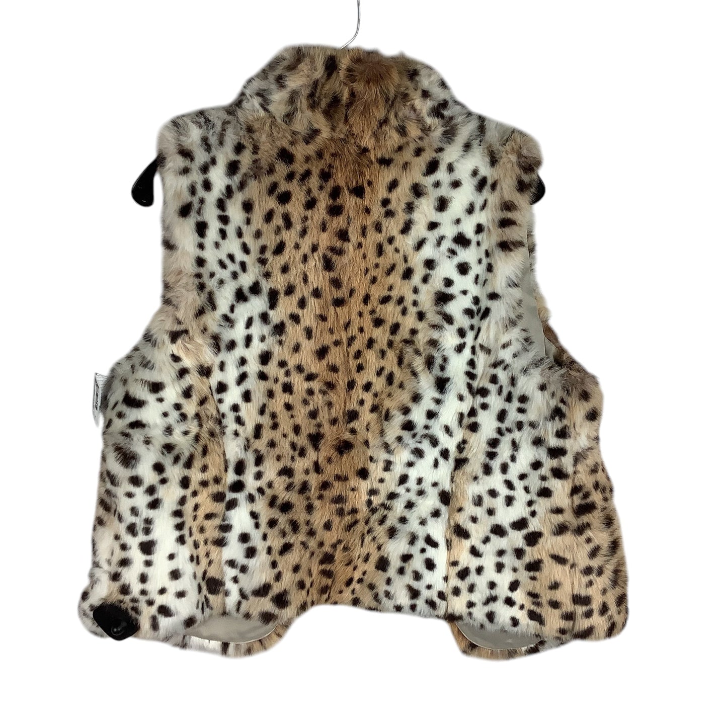 Vest Faux Fur & Sherpa By Loft In Animal Print, Size: M