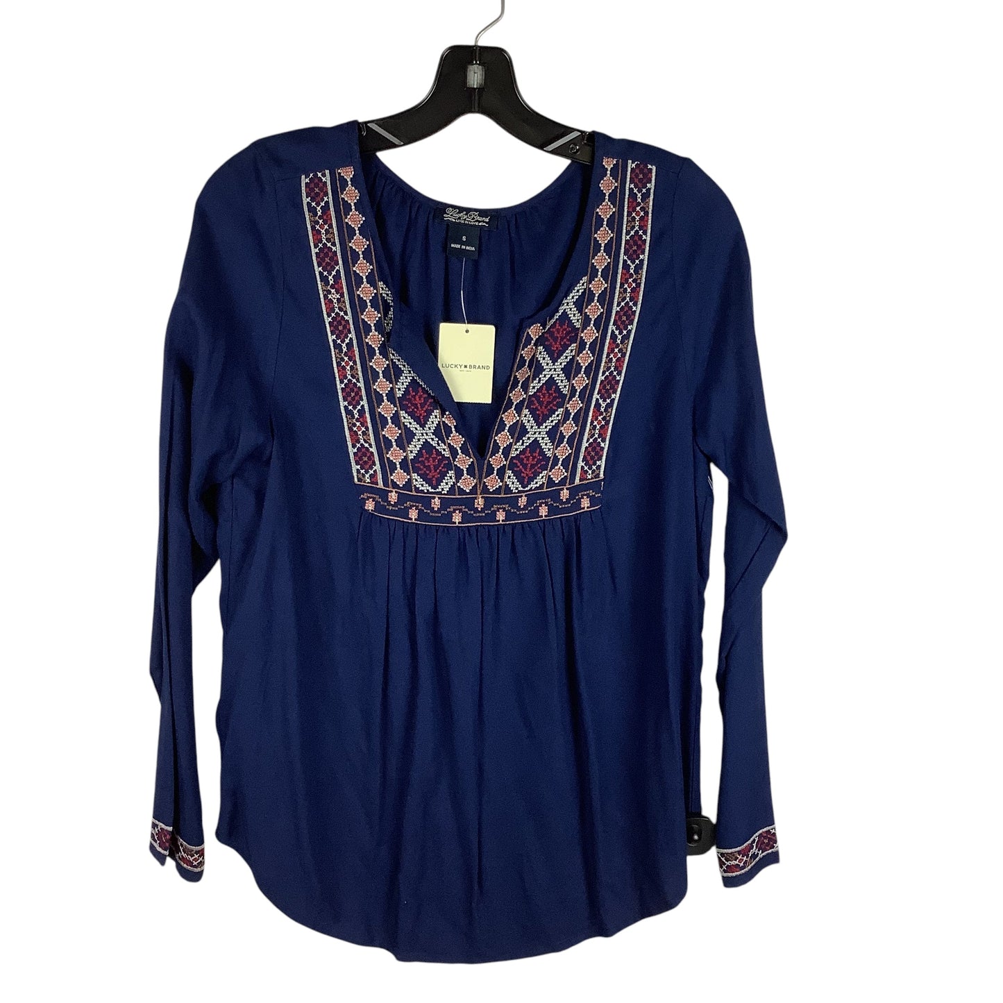 Top Long Sleeve By Lucky Brand In Blue, Size: S