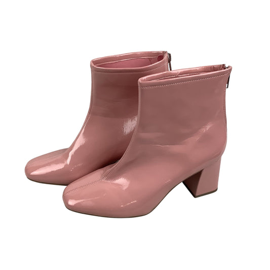 Boots Ankle Heels By Clothes Mentor In Pink, Size: 8