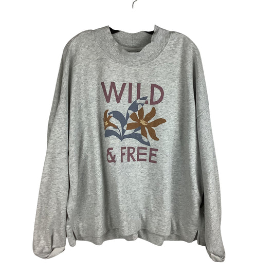 Sweatshirt Crewneck By Old Navy In Grey, Size: Xxl