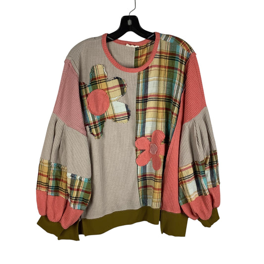 Top Long Sleeve By Easel In Multi-colored, Size: M