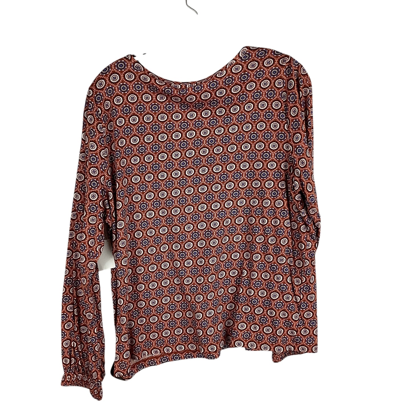 Top Long Sleeve By Loft In Rust, Size: Xl