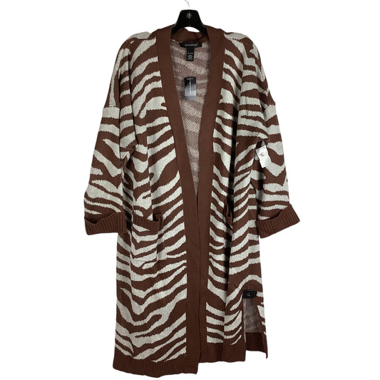 Sweater Cardigan By Ashley Stewart In Animal Print, Size: 22/24