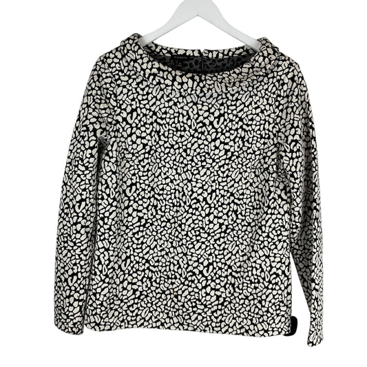 Top Long Sleeve By Talbots In Black & White, Size: M