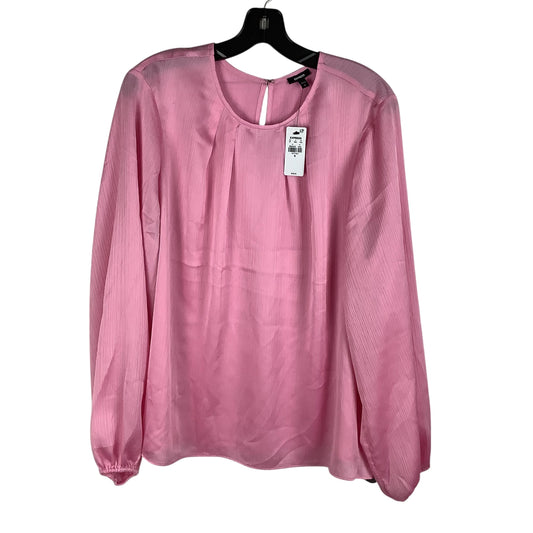 Top Long Sleeve By Express In Pink, Size: Xl