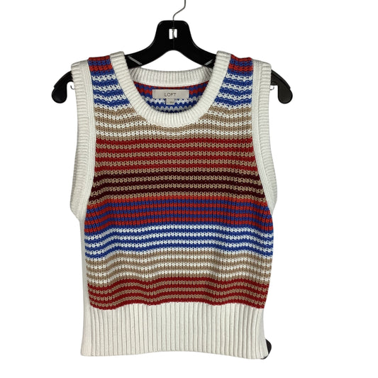 Vest Sweater By Loft In Multi-colored, Size: L