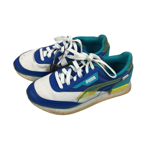 Shoes Sneakers By Puma In Blue, Size: 5