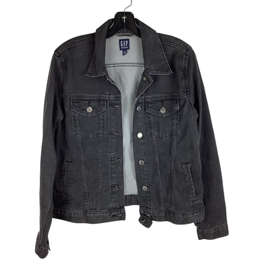 Jacket Denim By Gap In Black Denim, Size: M