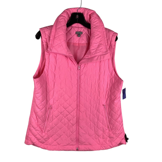 Vest Puffer & Quilted By Talbots In Pink, Size: L