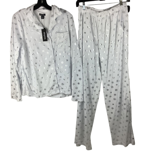 Pajamas 2pc By Boohoo Boutique In White, Size: 12