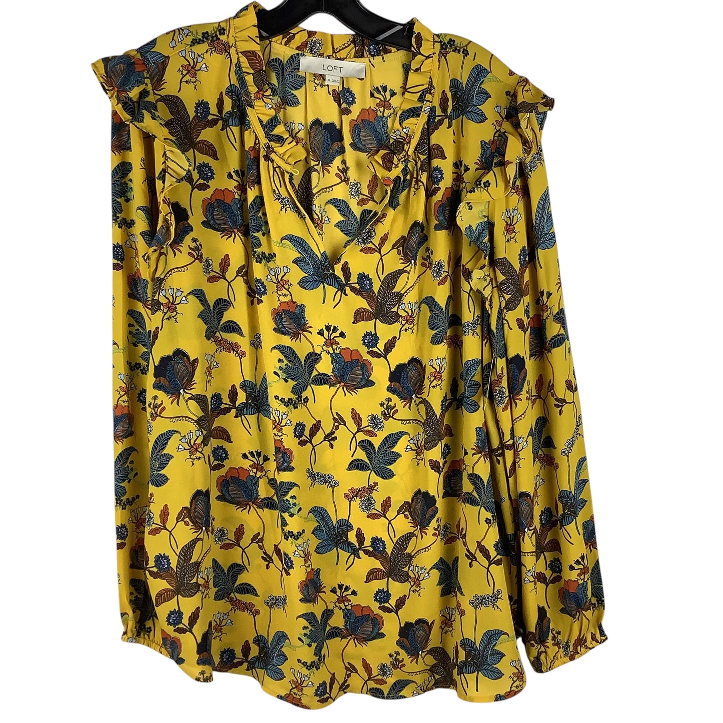 Top Long Sleeve By Loft In Yellow, Size: Xl