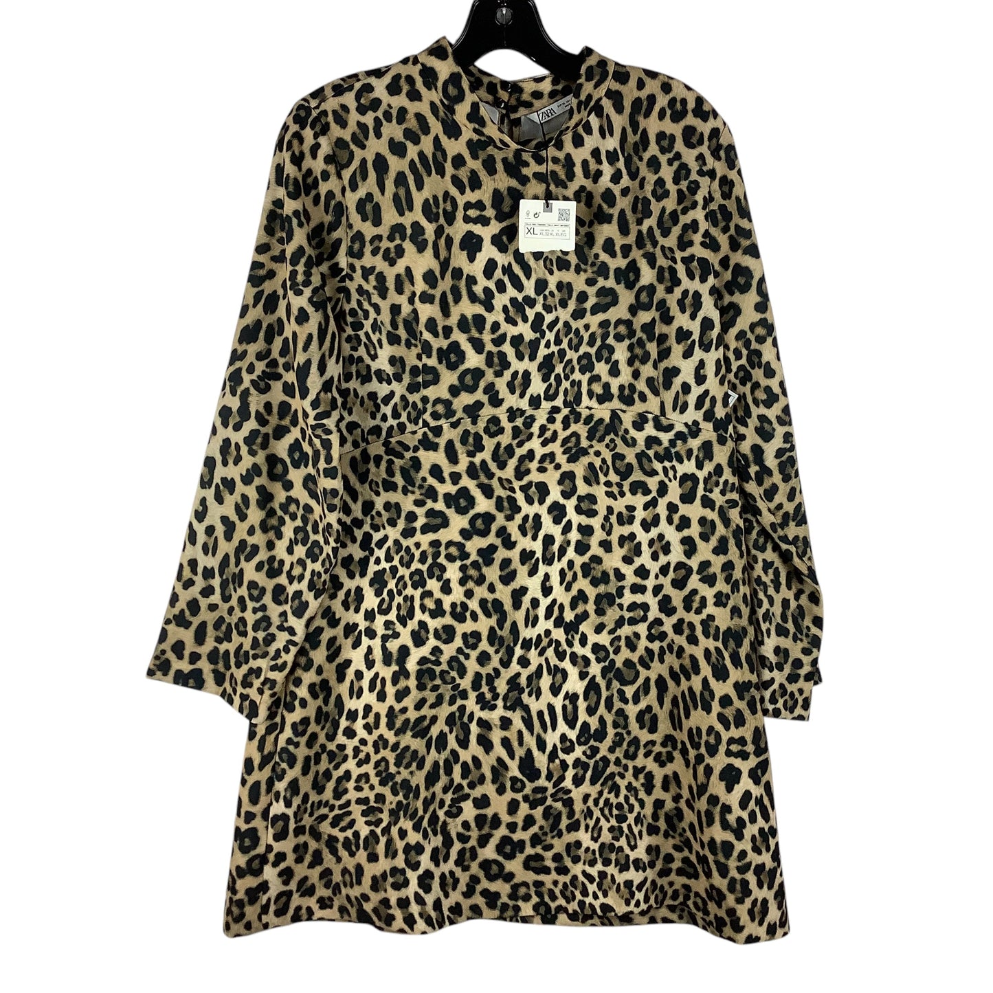 Dress Casual Midi By Zara In Animal Print, Size: Xl