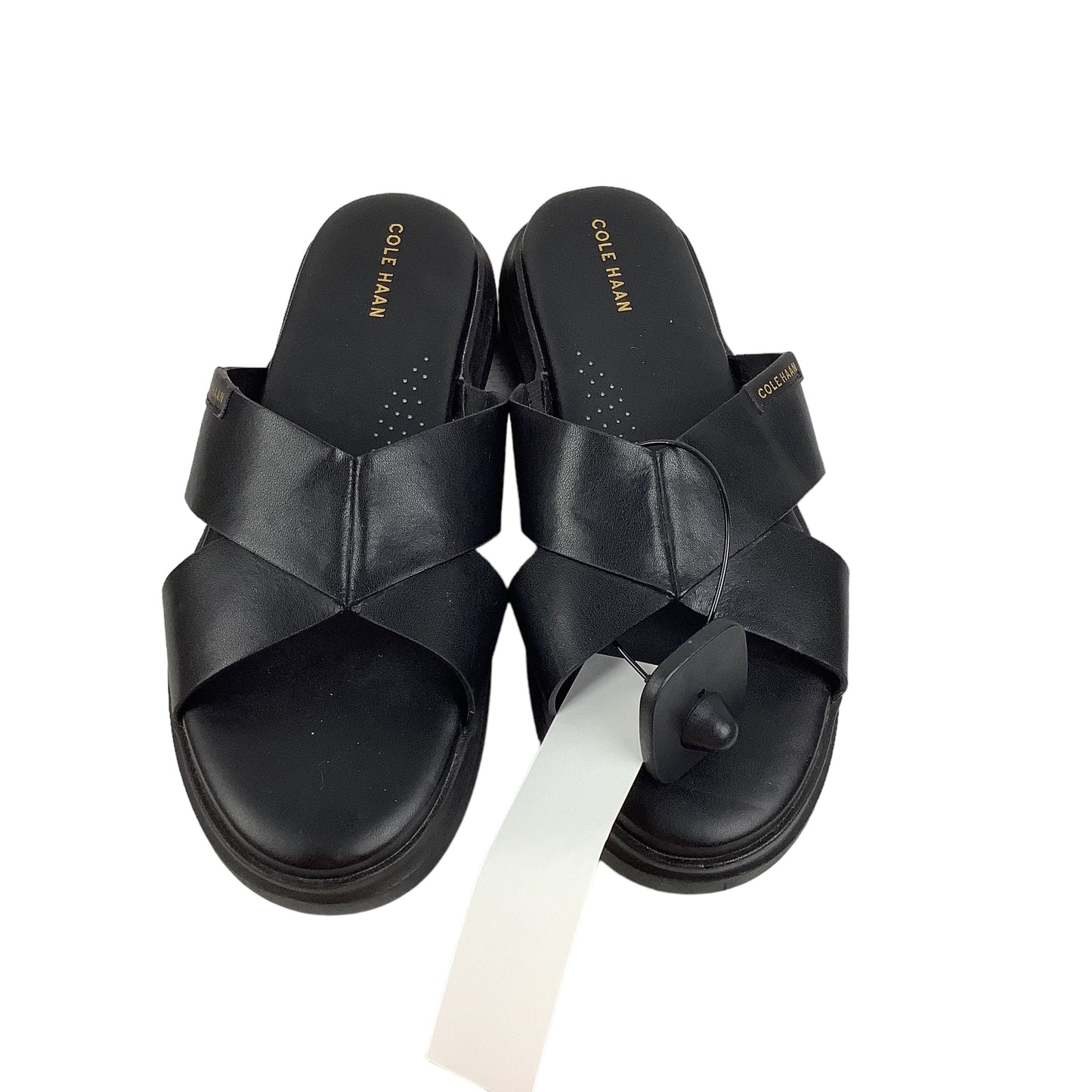 Black Sandals Designer Cole-haan, Size 8.5